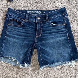american eagle midi shorts